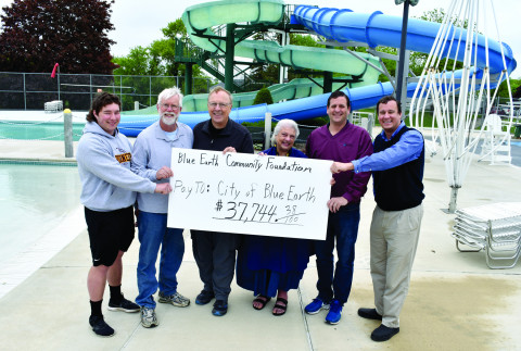 Big donation for the new big pool slide